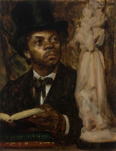 Retrato de un conocedor de arte, posiblemente Ira Aldridge (óleo sobre lienzo) de Leon Herbo
