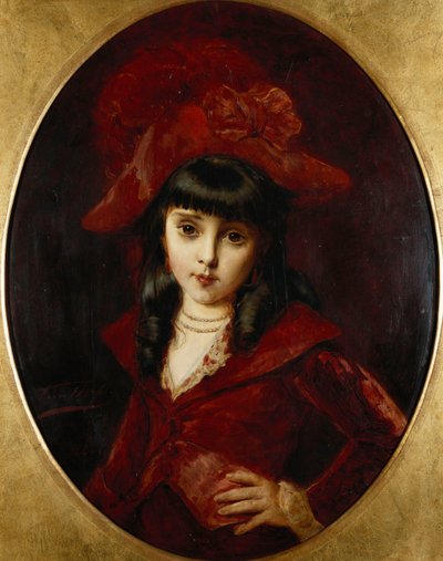 El vestido rojo, 1881 de Leon Herbo