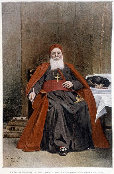 Cardenal Lavigerie, primado de África. Retrato realizado por Leon Bonnat (salón de 1888) de Leon Joseph Florentin Bonnat