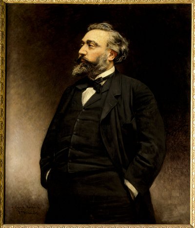 Retrato de Léon Gambetta (1838-1882) político francés de Leon Joseph Florentin Bonnat