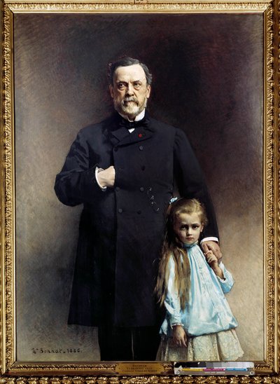 Retrato del doctor francés Louis Pasteur (1822-1895) con su nieta Camille Vallery Radot de Leon Joseph Florentin Bonnat
