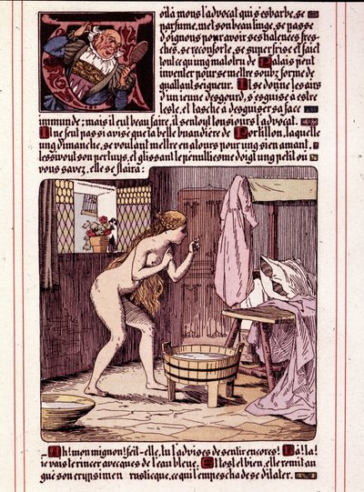 Ilustración de la novela de Honore de Balzac "La Mye du Roy" de Leon Lebegue (1863-1944) de Leon Lebegue