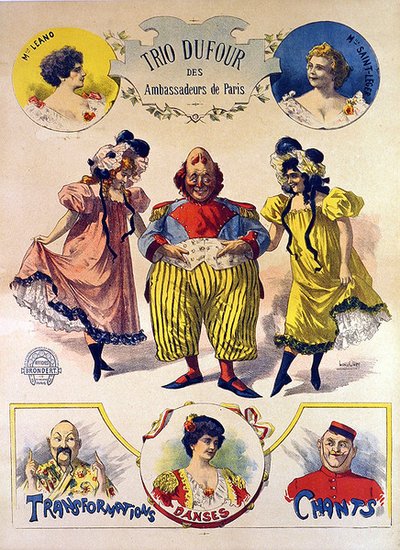 Póster del Trio DuFour de Leon Louis Oury