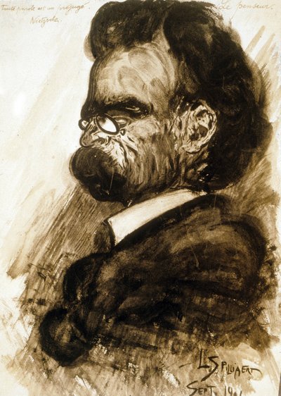 Friedrich Nietzsche (1844-1900) Filósofo y poeta alemán gouache y tinta china de Leon Spilliaert 1901 de Leon Spilliaert