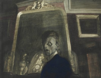 Autorretrato ante el espejo, 1908 de Leon Spilliaert