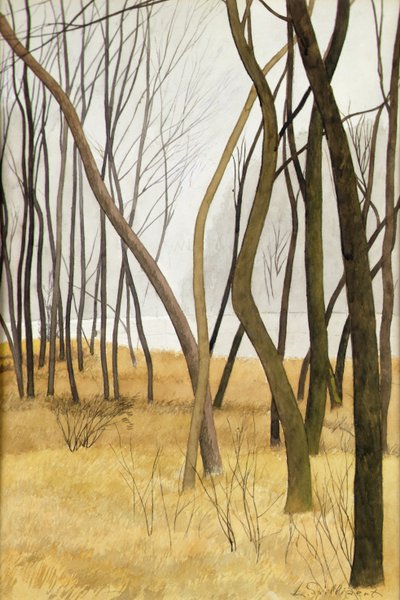 Árboles (acuarela y lápiz sobre papel) de Leon Spilliaert