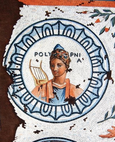 Polymnia, musa del canto sagrado, el canto, la oratoria y la retórica de Leon de (after) Laborde