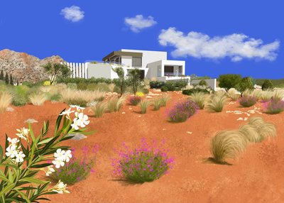 Stavros, Creta, 2025 (pintura digital) de Leona Tsiara
