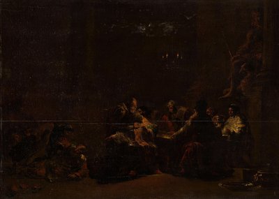 Pashur golpeando a Jeremías en el Templo de Leonaert Bramer