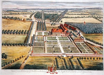 Dawly en el condado de Middlesex grabado por Johannes Kip (c.1652-1722) de Leonard (after) Knyff