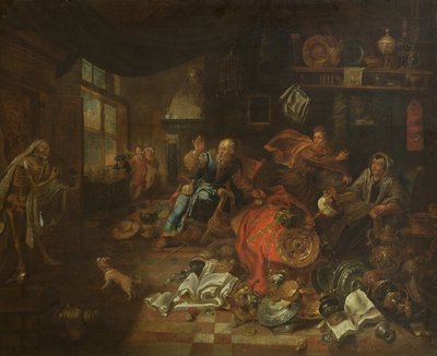 La muerte en el usurero de Leonard Bramer