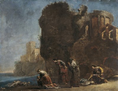 Hécuba llorando, c. 1630 de Leonard Bramer