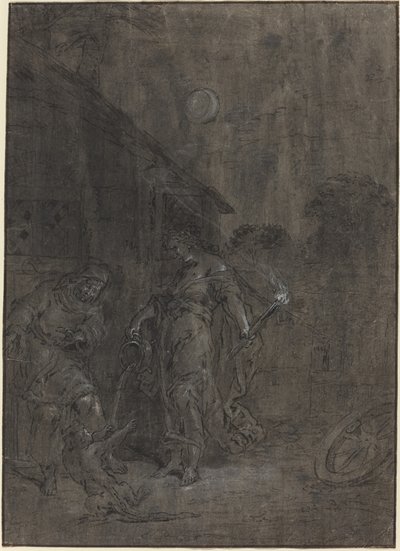 Stellio convertido en lagarto por Ceres de Leonard Bramer