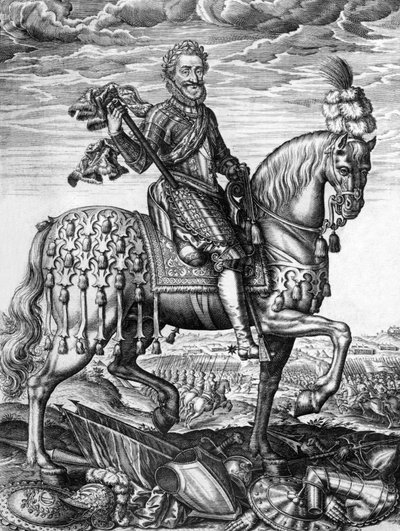 Enrique IV (1553-1610) rey francés en 1589-1610, grabado por Leonard Gaultier de Leonard Gaultier