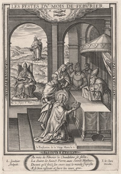 Las Fiestas del Mes de Febrero (Febrero: la Purificación de la Virgen) de Leonard Gaultier
