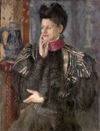 El corpiño de Worth (óleo sobre lienzo) de Leonard Greaves