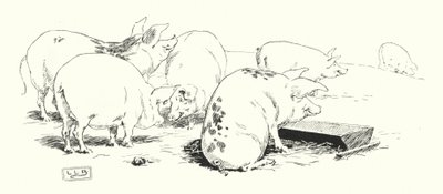 Un cerdo de cola larga o un cerdo de cola corta de Leonard Leslie Brooke