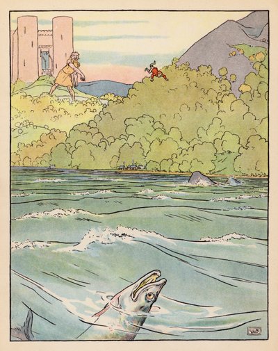 Ilustración para Pulgarcito (litografía en color) de Leonard Leslie Brooke