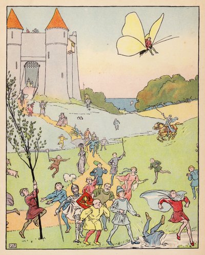 Ilustración para Pulgarcito (litografía en color) de Leonard Leslie Brooke