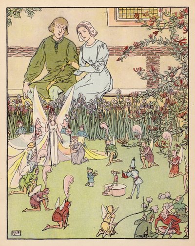 Ilustración para Pulgarcito (litografía en color) de Leonard Leslie Brooke