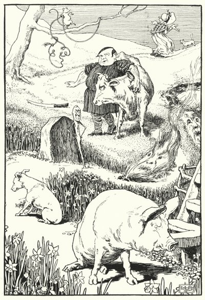 La vieja y su cerdo de Leonard Leslie Brooke