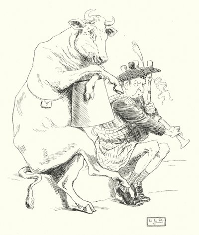 Había un gaitero, tenía una vaca de Leonard Leslie Brooke
