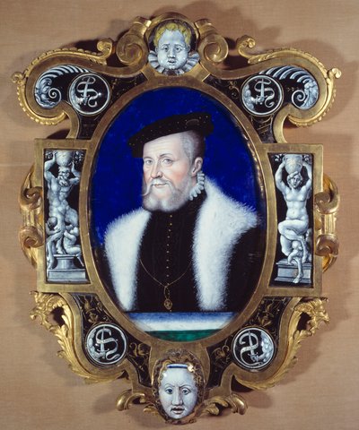 Retrato de Anne de Montmorency Connetable (1493-1567) de Leonard Limosin