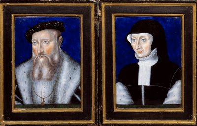 Retrato de Claude de Lorraine, Duque de Guise y Antoinette de Bourbon Vendome, su esposa de Leonard Limosin