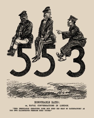 Honorable Ratio o Conversaciones Navales en Londres. Punch, 1934 de Leonard Raven Hill