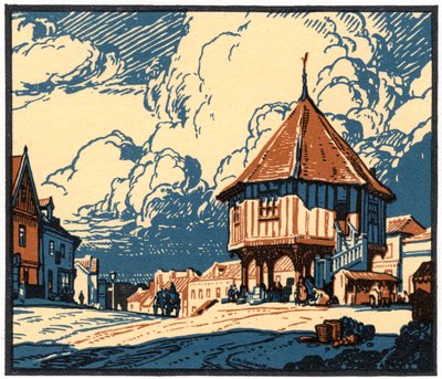 La cruz del mercado, Wymondham, Norfolk, principios del siglo XX. de Leonard Russell Squirrell