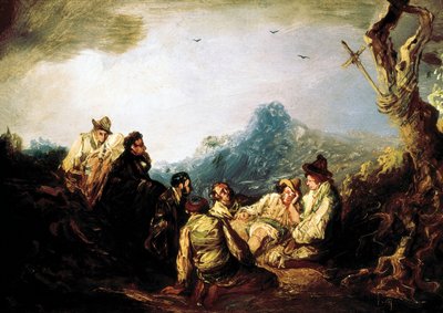 Bandidos en la montaña, primera mitad del siglo XIX de Leonardo Alenza
