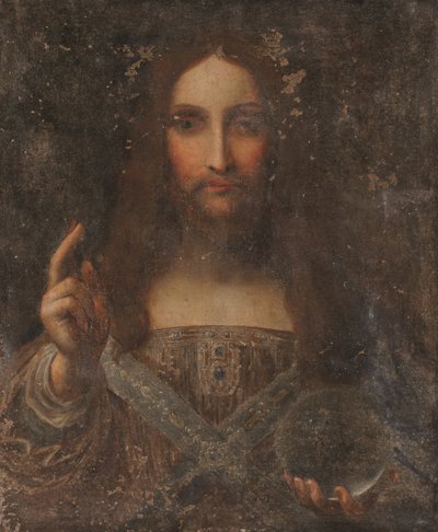 Salvator Mundi (óleo sobre lienzo) de Leonardo da (after) Vinci