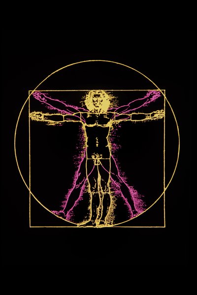 Hombre de Vitruvio de Leonardo da Vinci, c.1970 de Leonardo da (after) Vinci