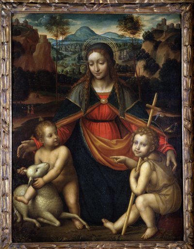 La Virgen - Escuela de Leonardo da Vinci, Museo de Menton de Leonardo da (school of) Vinci