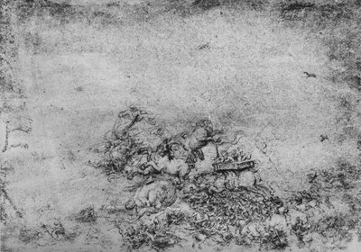 Una batalla fantástica, c1480 1945 de Leonardo da Vinci