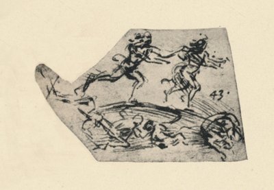 Un hombre persiguiendo a una mujer, c1480 1945 de Leonardo da Vinci