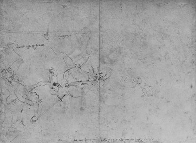 Alegoría de la fama atacando a la envidia, c1480 1945 de Leonardo da Vinci