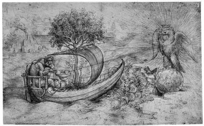 Alegoría con lobo y águila, c1516 1954 de Leonardo da Vinci