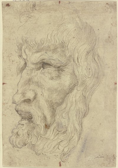 Máscaras antiguas a la izquierda de Leonardo da Vinci