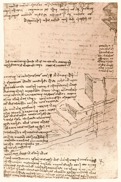 Dibujo arquitectónico, c.1472-c.1519 1883 de Leonardo da Vinci