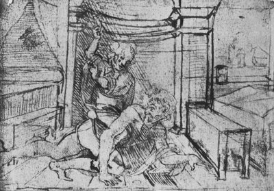 Aristóteles y Phyllis, c1480 de Leonardo da Vinci