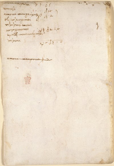 Arundel 263, f.149v, Conteo de facturas domésticas (no de puño y letra de Leonardo) (1504), de 