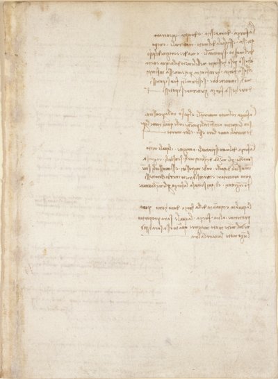 Arundel 263, f.151, notas de Leonardo da Vinci del 