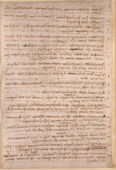 Arundel 263, f.154v, notas de Leonardo da Vinci del 