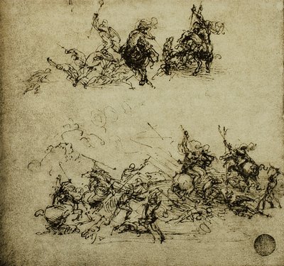 Escena de batalla de Leonardo da Vinci