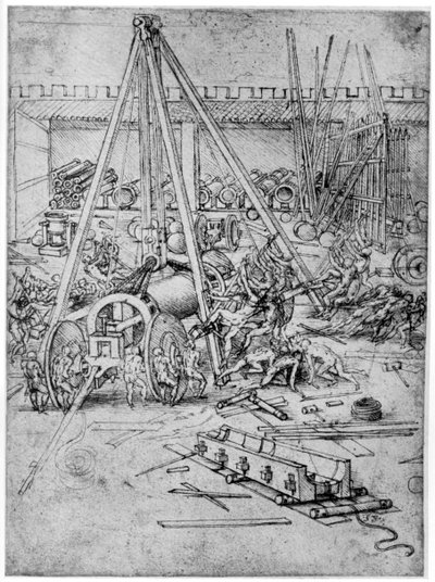 Fundición de cañones, 1487 1954 de Leonardo da Vinci