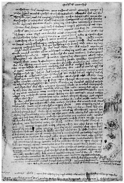 Descripción del gran diluvio, finales del siglo XV o principios del siglo XVI 1954 de Leonardo da Vinci