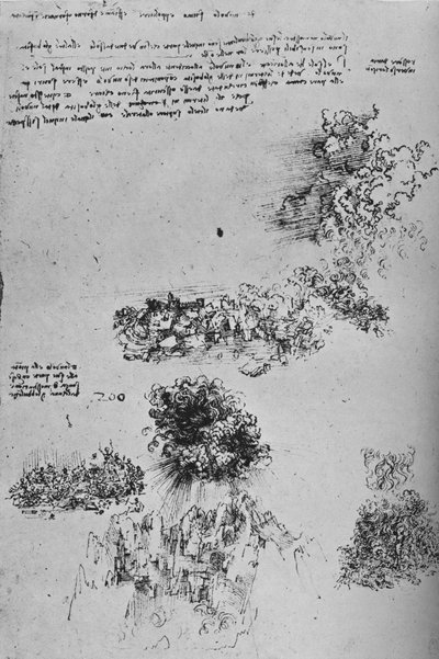 Destrucción llovida del cielo a la tierra, c1480 1945 de Leonardo da Vinci