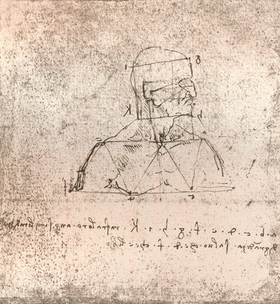 Dibujo que ilustra la teoría de las proporciones de la figura humana, c1472-c1519 1883 de Leonardo da Vinci