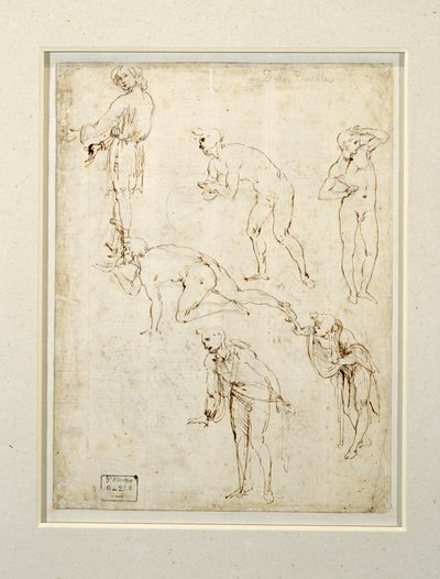 Estudio de figuras para la Adoración de los Magos (dibujo) de Leonardo da Vinci